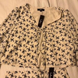 Lulu’s Black and White Skirt Set